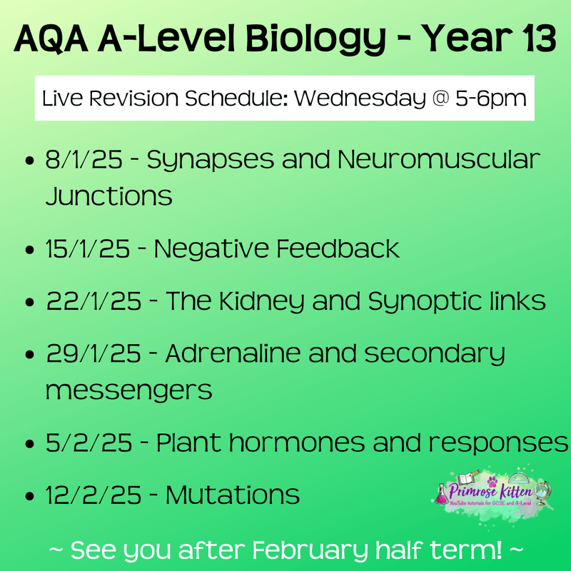 AQA A - Level Biology Exam Masterclass - Primrose Kitten