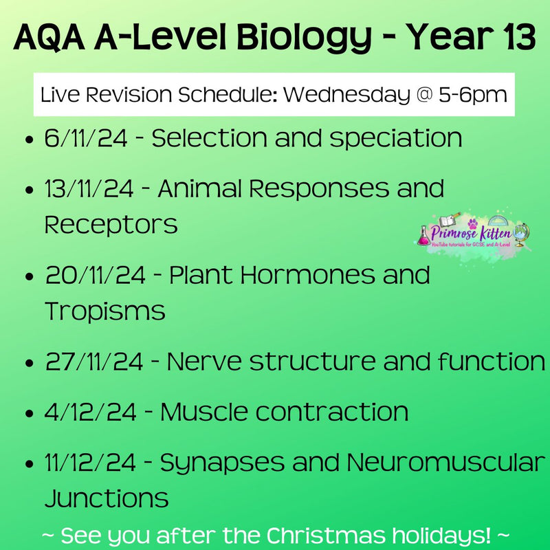 AQA A - Level Biology Exam Masterclass - Primrose Kitten