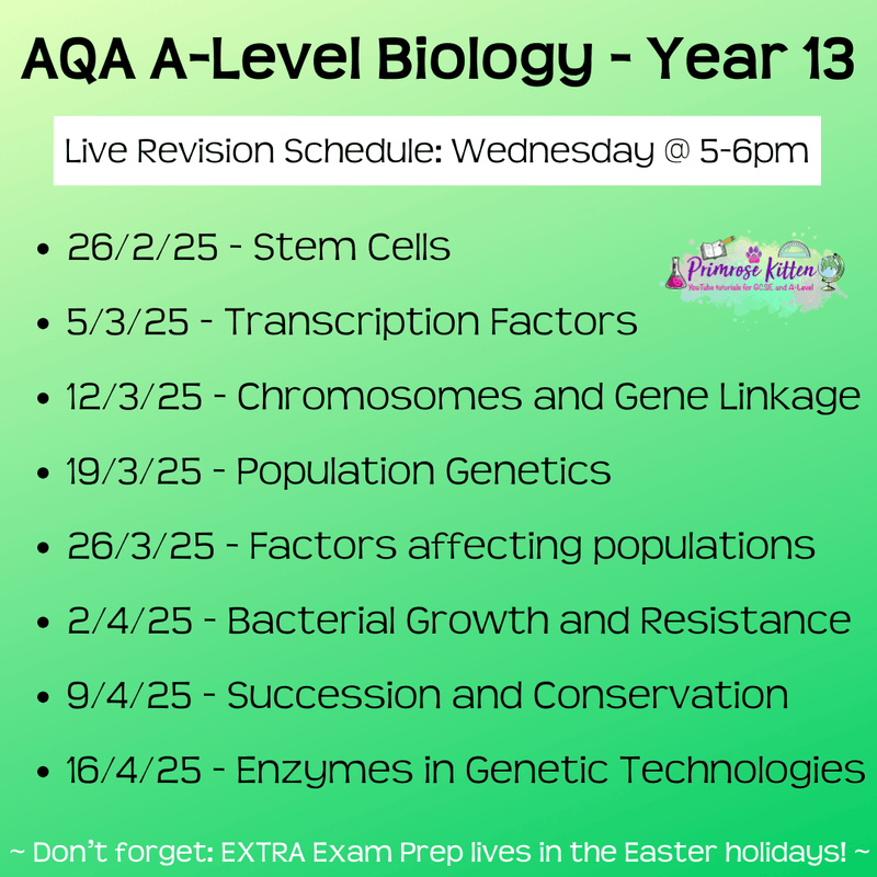 AQA A - Level Biology Exam Masterclass - Primrose Kitten