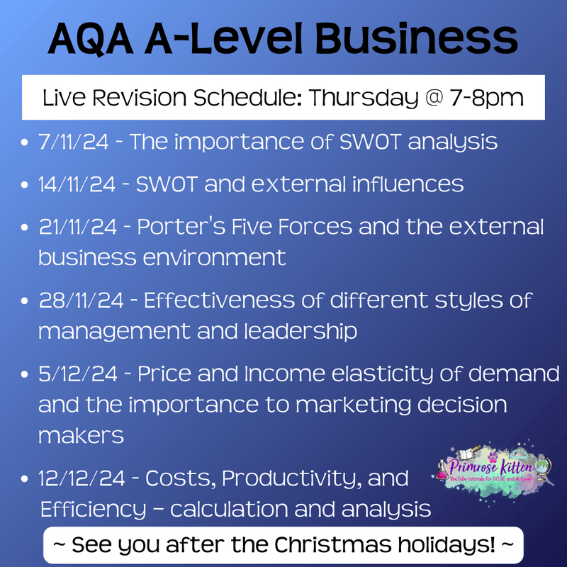 AQA A - Level Business Exam Masterclass - Primrose Kitten