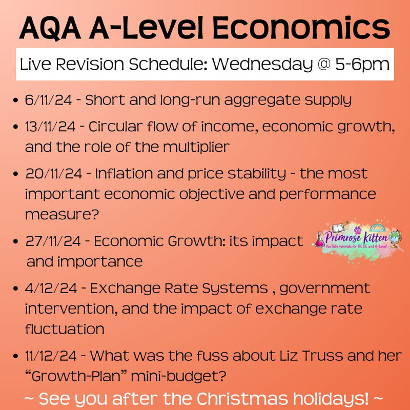 AQA A - Level Economics Exam Masterclass - Primrose Kitten