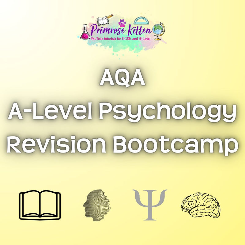 AQA A - Level Psychology Revision Bootcamp - Primrose Kitten