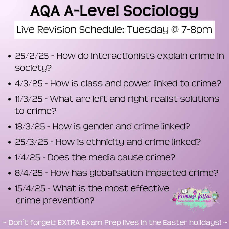 AQA A - Level Sociology Exam Masterclass - Primrose Kitten