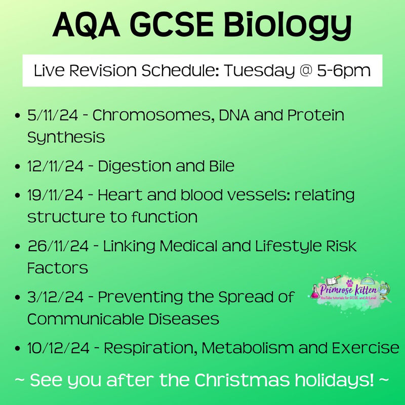 AQA GCSE Biology Exam Masterclass - Primrose Kitten