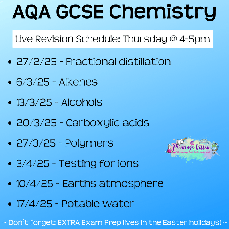 AQA GCSE Chemistry Exam Masterclass - Primrose Kitten