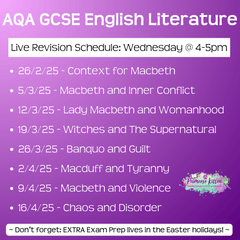 AQA GCSE English Literature Exam Masterclass - Primrose Kitten