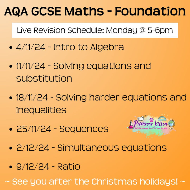 AQA GCSE Maths (HIGHER) Exam Masterclass - Primrose Kitten