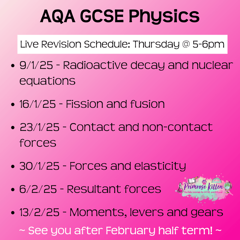 AQA GCSE Physics Exam Masterclass - Primrose Kitten