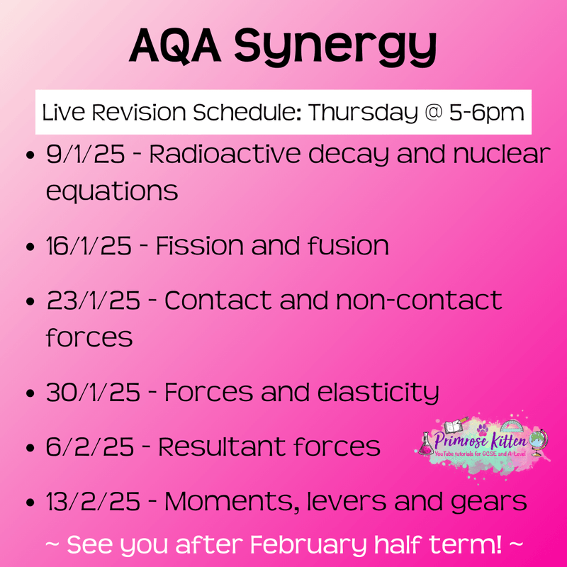 AQA Synergy GCSE Science Exam Masterclass - Primrose Kitten