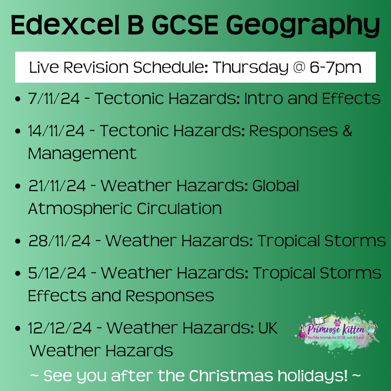 Edexcel B GCSE Geography Exam Masterclass - Primrose Kitten