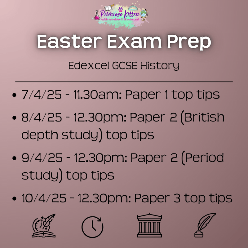 Edexcel GCSE History Exam Masterclass - Primrose Kitten