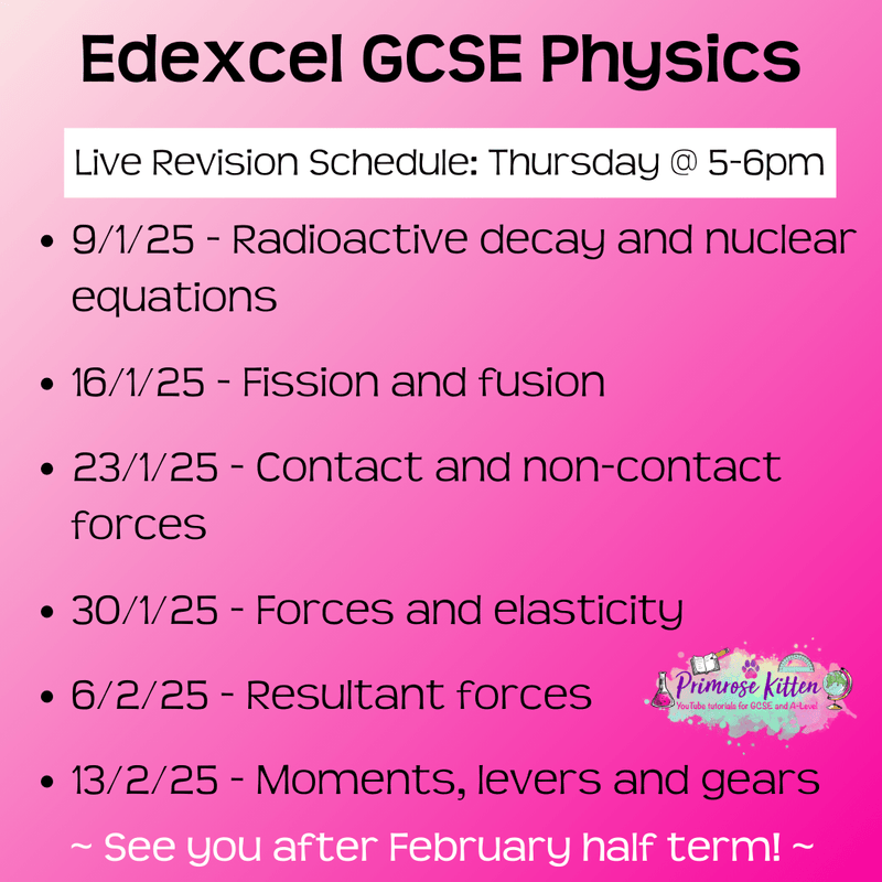 Edexcel GCSE Physics Exam Masterclass - Primrose Kitten