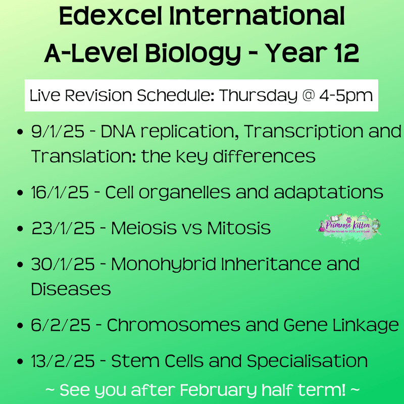 Edexcel International A - Level Biology Exam Masterclass - Primrose Kitten