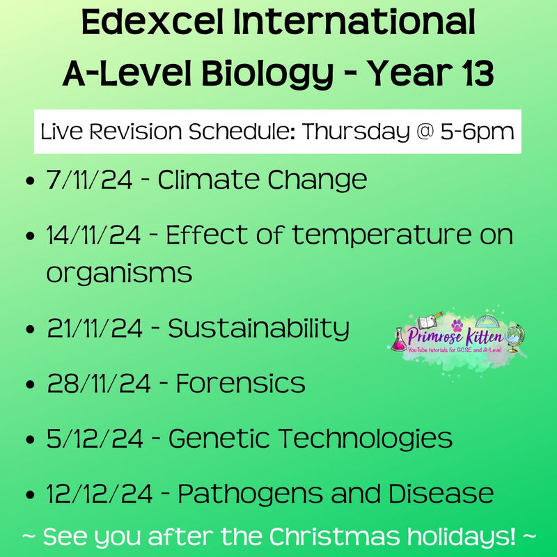 Edexcel International A - Level Biology Exam Masterclass - Primrose Kitten