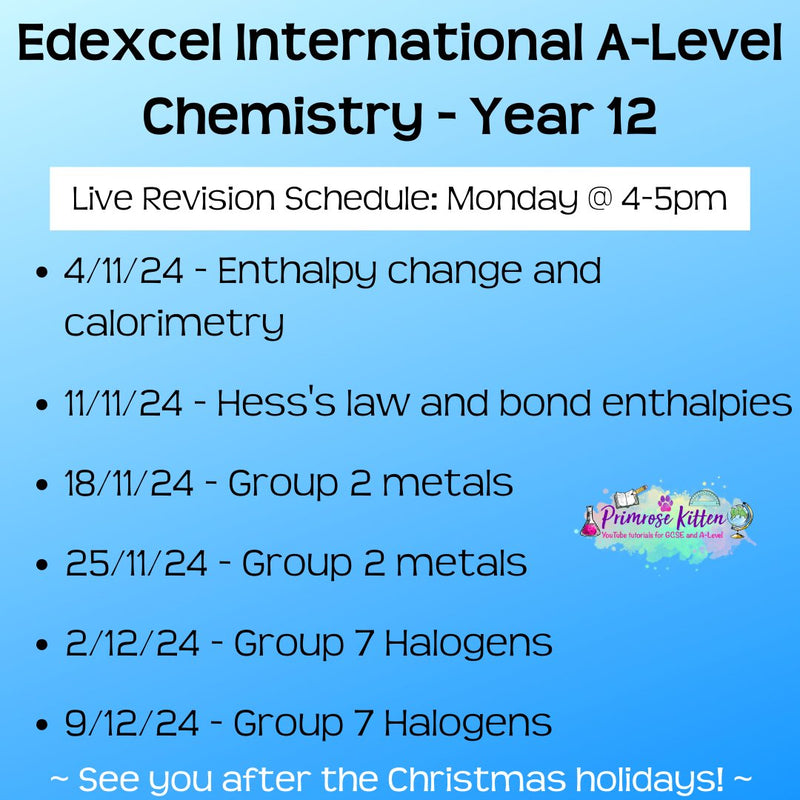 Edexcel International A - Level Chemistry Exam Masterclass - Primrose Kitten