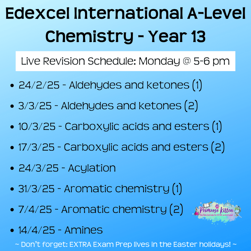 Edexcel International A - Level Chemistry Exam Masterclass - Primrose Kitten