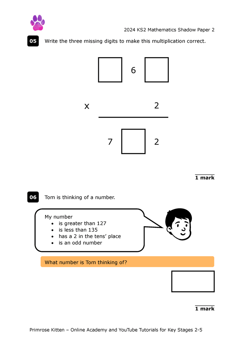 KS2 Maths: SATs Predicted Papers - Primrose Kitten