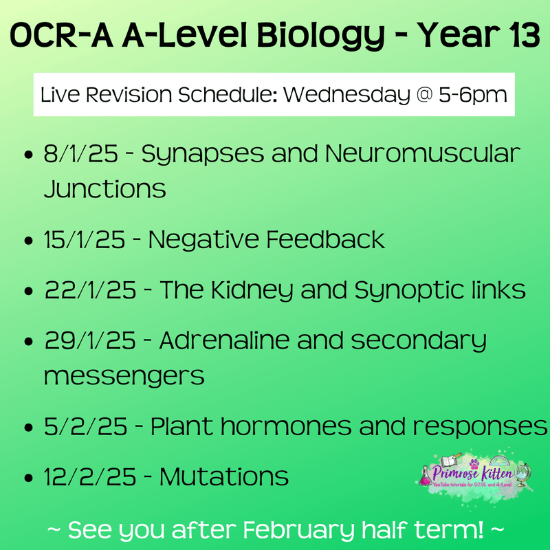 OCR - A A - Level Biology Exam Masterclass - Primrose Kitten