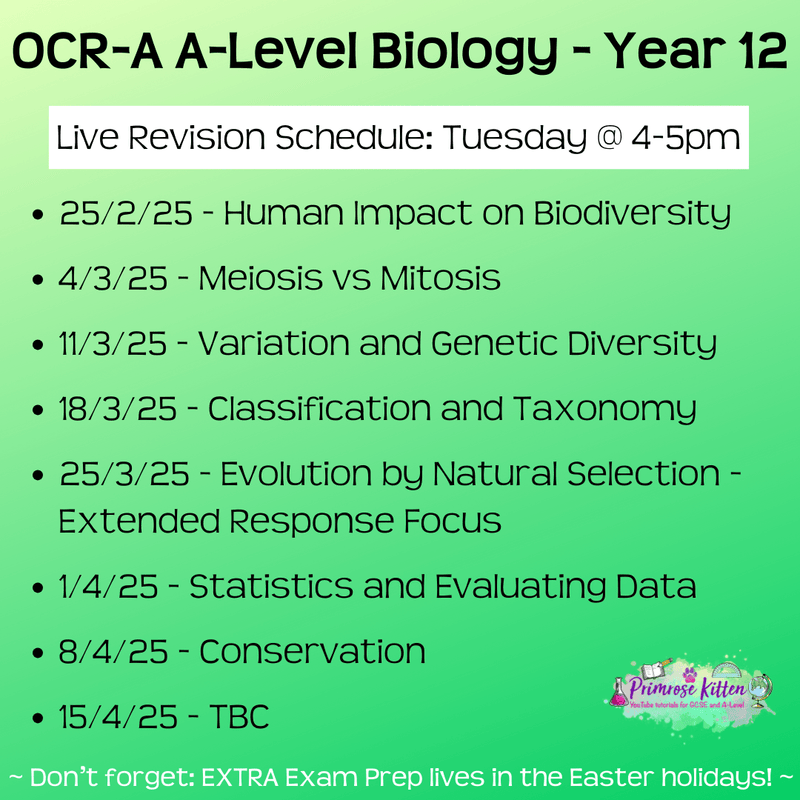 OCR - A A - Level Biology Exam Masterclass - Primrose Kitten