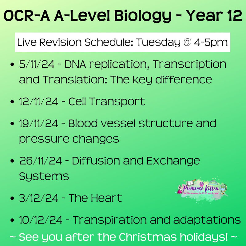 OCR - A A - Level Biology Exam Masterclass - Primrose Kitten