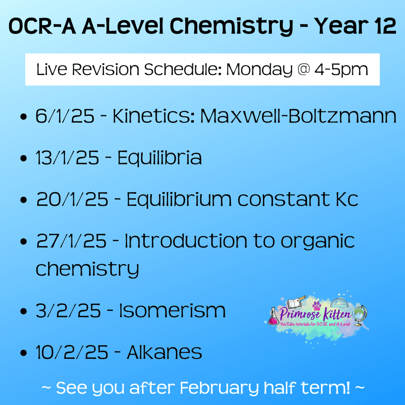 OCR - A A - Level Chemistry Exam Masterclass - Primrose Kitten