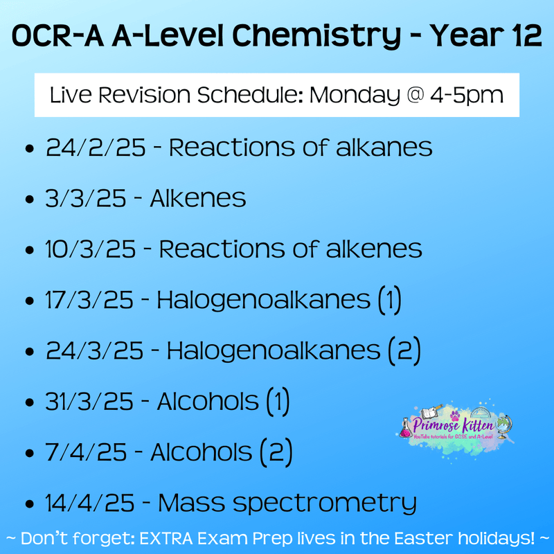 OCR - A A - Level Chemistry Exam Masterclass - Primrose Kitten