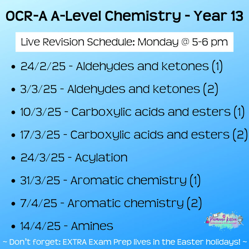 OCR - A A - Level Chemistry Exam Masterclass - Primrose Kitten