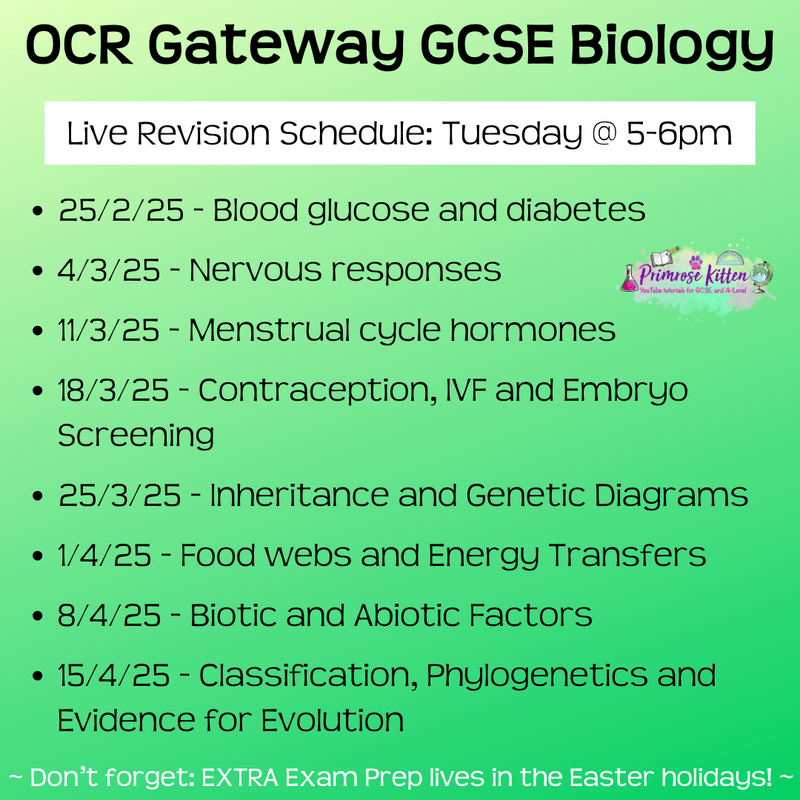 OCR - Gateway GCSE Biology Exam Masterclass - Primrose Kitten