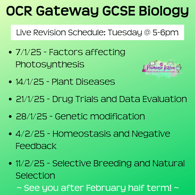 OCR - Gateway GCSE Biology Exam Masterclass - Primrose Kitten