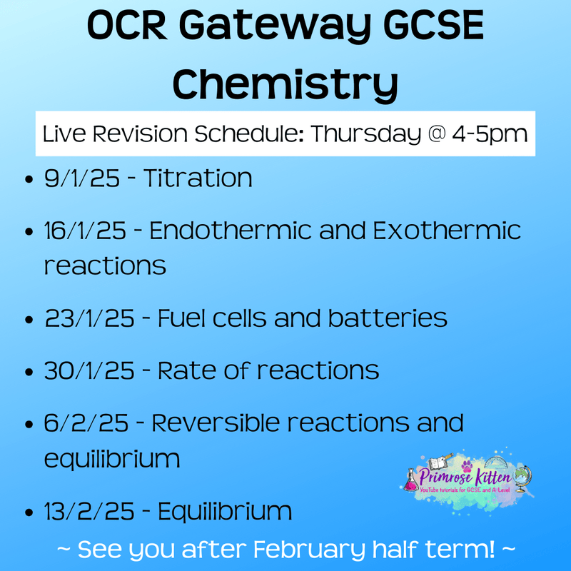 OCR - Gateway GCSE Chemistry Exam Masterclass - Primrose Kitten