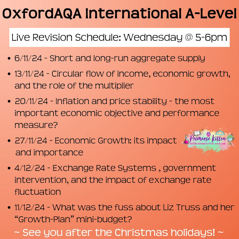 OxfordAQA International A - Level Economics Exam Masterclass - Primrose Kitten